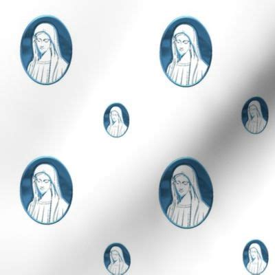 virgin mary blessed mother theme upholstery fabric metallic embroidery|Blue Metallic Virgin Mary Symbol Fabric .